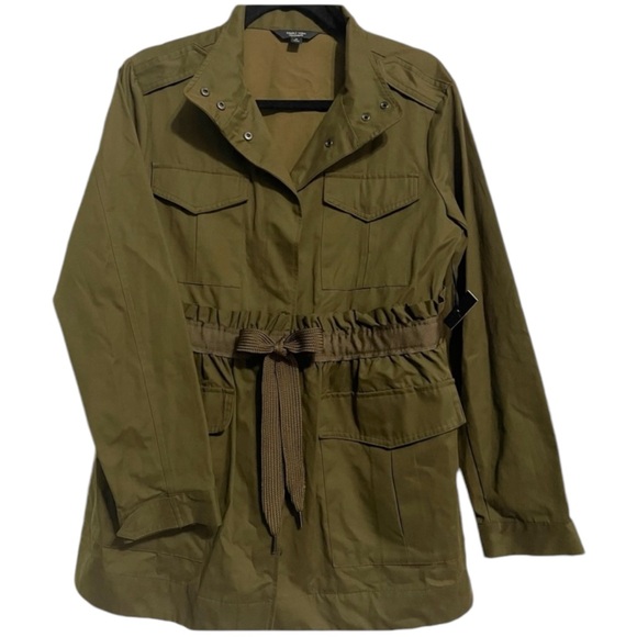Simply Vera Vera Wang Jackets & Blazers - Vera Wang Military Army Green 4 Pocket Utility Jacket with Bow Front Tie Medium